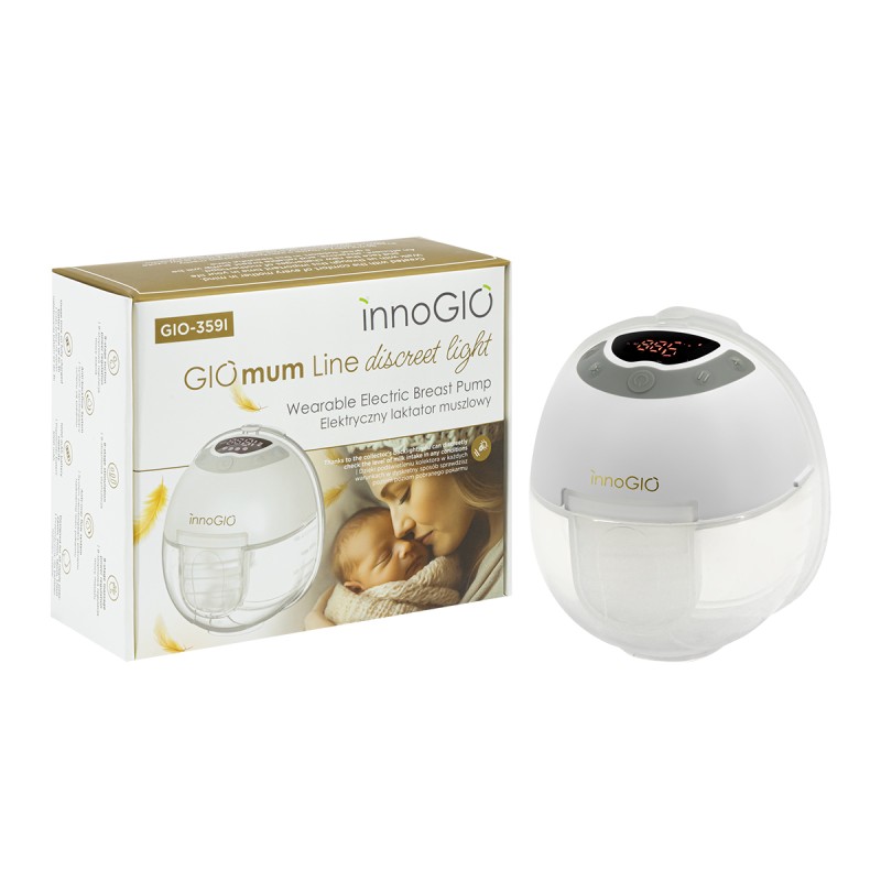 INNOGIO ΦΟΡΗΤΟ ΗΛΕΚΤΡΙΚΟ ΘΗΛΑΣΤΡΟ ΜΕ ΦΩΤΙΣΜΟ - DISCREET LIGHT GIO WEREBLE ELECTRIC BREAST PUMP