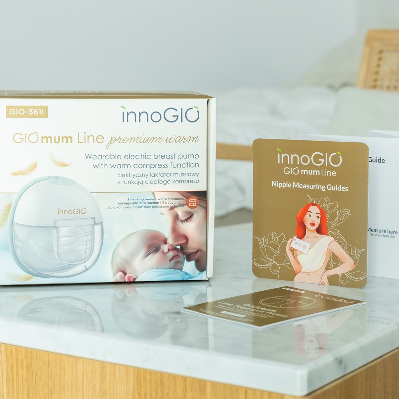 INNOGIO ΦΟΡΗΤΟ ΘΕΡΜΑΙΝΟΜΕΝΟ ΘΗΛΑΣΤΡΟ - GIO PREMIUM WARM WEAREBLE ELECTRIC BREAST PUMP